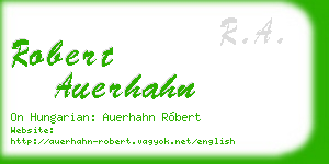 robert auerhahn business card